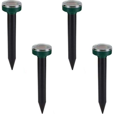 Solar-Maulwurfvertreiber 4er-Pack Ultraschall-Maulwurfvertreiber Intelligenter Solar-Maulwurfvernichter Kombiniert Schall und wasserdichtes Solarladegerät für den Einsatz im Garten (1/5)
