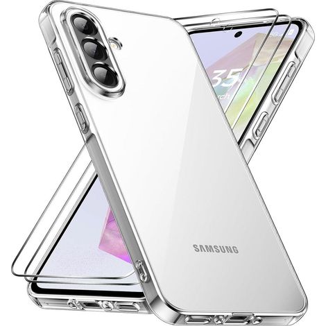 Schutzhülle transparent für Samsung Galaxy A36 5G mit 2x Panzerglas (1/5)
