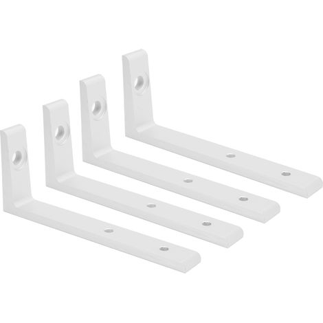 Équerres de fixation en aluminium 4 pièces, support droit en L pour réparation, argent, rainure unique 2020 (1/5)