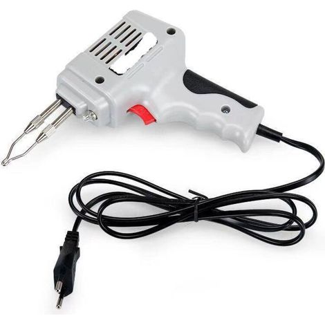 Saldatore elettrico, saldatore manuale, EU 220V 100W, saldatore elettrico con filo per saldatura e luci (1/4)