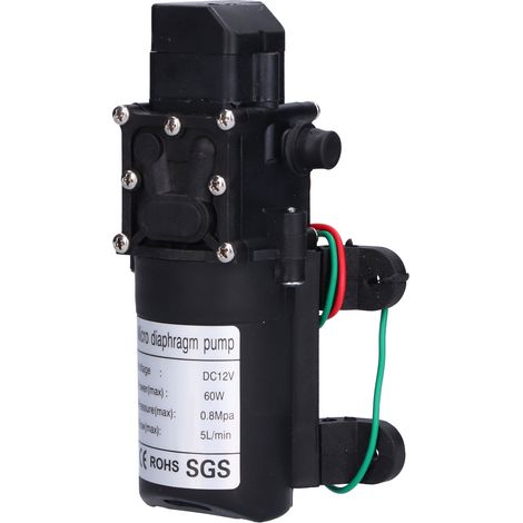 Pompe à diaphragme 12V 60W pour irrigation jardin et piscines, autonome et haute pression