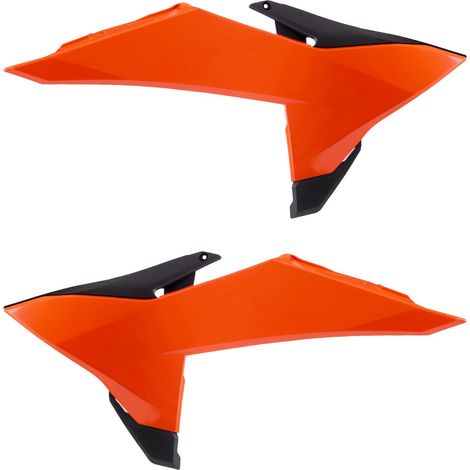 PROTEZIONI RADIATORE POLISPORT (SET) KTM SX/SXF/XC/XC-F 125/150/250/350/450 '25-'26 EXC/EXC-F/XC-W 125/150/250/350/450 '26 ARANCIONE NERO