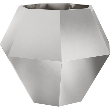 Planter Silver 100 x 100 x 80 cm Stainless Steel vidaXL