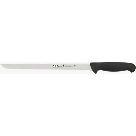 Couteau à Jambon Flexible - Lame Acier Inoxydable 28 cm - Pour Découpe Jambon et Viandes - Manche Polypropylène Noir - Série 2900 (1/5)