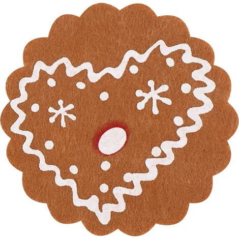Sous-Verre En Feutre - Motif Noël Flocon De Neige Arbre De Noël Chaussette - Pour Tasses Gobelets Bouteilles - Lot De 5 (1/3)