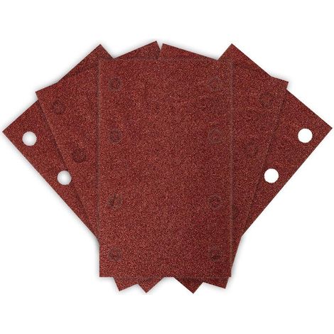 Papier de verre rectangulaire P80 13080 mm, 8 trous, 5 pièces - T N54-050 (1/3)