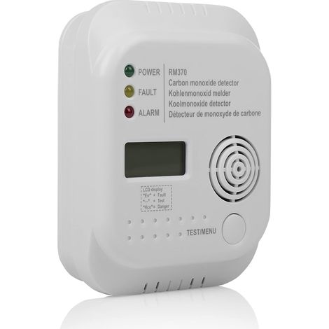 Détecteur Monoxyde De Carbone - Alerte Sonore Basse Batterie - Surface Couverte 20 à 40 m² - Fixation Vis - Autonomie Capteur 7 Ans - 1 Unité