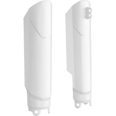 Protectores de piernas para amortiguadores Polisport CRF 250, 450R y 450Rx de 19 pulgadas, color blanco. (1/2)