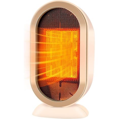 Chauffage d'appoint, Radiateur Soufflant Salle de Bain Mini Radiateur Electrique 800W/1200W Protection Contre Surchauffe & Anti-Basculement pour la Salle de Bain, la Maison, le Salon, le Bureau