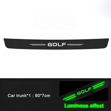 (Coffre 1 pièce) Protections de seuil de porte de voiture avec logo GOLF R32,autocollants lumineux en fibre de carbone pour seuil de porte,autocollants de seuil de porte (1/3)