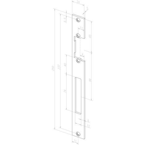 Flachschließbl.690 VA ma ktg.B.24xL.250mm DIN L/R ASSA ABLOY (1/3)