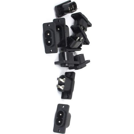 10 AC250 V/10A 2 bornes IEC320 C8 adaptateur secteur-EINLASS SOCKEL