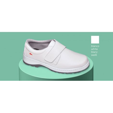 Zapato de sanidad transpirable con pala de microfibra forrada DIAN MILÁN-SCL liso 48 Blanco
