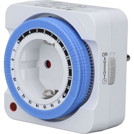 Timer switch socket, automatic timer light output, 24-hour mechanical socket controller (1/5)