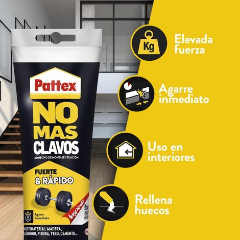 HENKEL nural no mas clavos (tubo 250 gr.) , Nural No Mas Clavos (Tubo 250 gr.).- Tubo 250 gramos.- Excelente agarre inicial: 10 segundos. Resultados extrafuertes: hasta