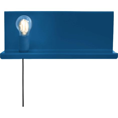 Lampe murale, applique, bleu foncé en métal, 40 x 14 x 17 cm, 1 x E27, Max 100 W (1/5)