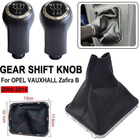 Pommeau de levier de vitesse pour Opel Zafira B 2005 2006-2014 pommeau de levier de vitesse (5 vitesses - set R sur le dessus) (1/5)