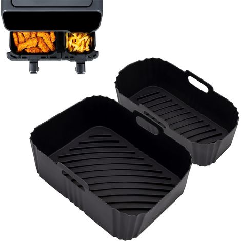 Moule Silicone Air Fryer 2 Pièces Compatible avec Moulinex EZ901820 Philips Série 3000 Lakeland Tower Salter Tefal 5,2L 3,1L (1/5)