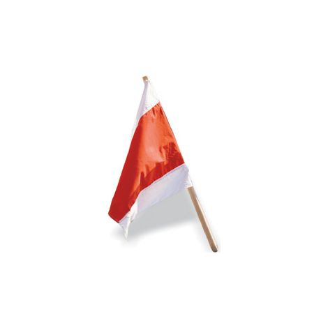 WARNFAHNE, 50 x 50 cm Weiß/Orange/Weiß, Polyester (1/2)