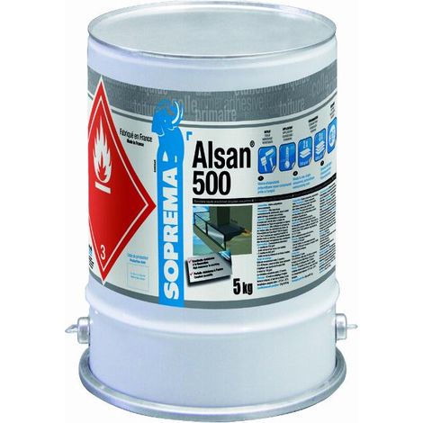 Soprema – Colle polyuréthane monocomposante 5kg – Pour collage toiles et voiles de renfort – Application facile au pinceau ou rouleau