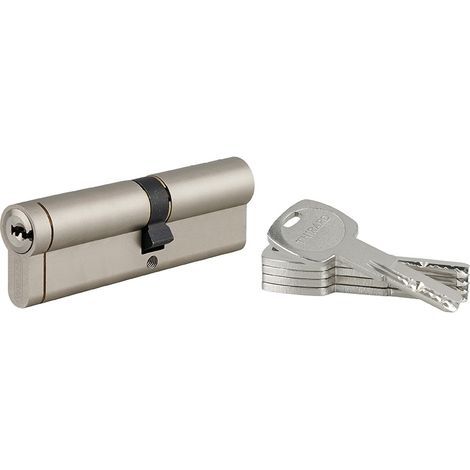 Cilindro europeo Transit 1 40 x 60 mm, nichelato, funzione emergenza, 5 chiavi – THIRARD (1/5)