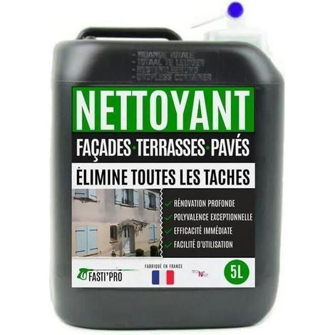 Nettoyant façades, terrasses, dalles Bidon 5L FASTI'PRO