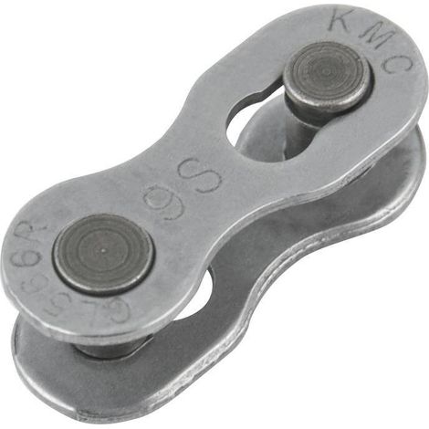 Clip KMC CL566R-EPT para cadenas de 9 velocidades, color plata. (1/2)