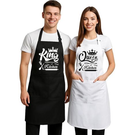 Mr & Mrs Tablier, Cadeau Couple, Cadeau Cremaillere Maison, Mr & Mrs Right Tabliers Cuisine Couple, Tablier Homme Femme Réglable pour Mariage, Fiançailles (1/5)