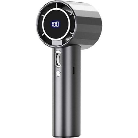 Ventilatore portatile ad alta velocità, ricaricabile tramite USB, ideale per il campeggio e i viaggi all'aperto. (1/5)