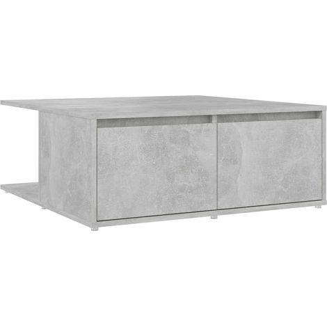 Maison Exclusive - Konferenční stolek betonově šedý 80 x 80 x 31 cm dřevotříska (1/5)
