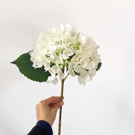 Ortensia artificiale, bouquet di ortensie bianche, utilizzato per un matrimonio. (1/4)