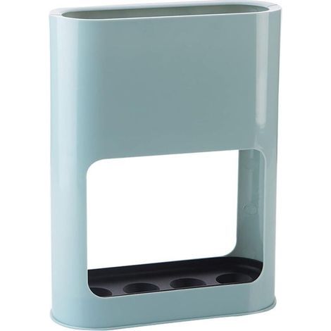 Porte-parapluies(bleu) en plastique avec plateau hydroscopique, petit porte-parapluies peu encombrant, organiseur pour la maison, 28 x 22 x 9 cm (1/4)