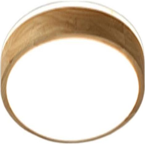 Plafonnier rond en bois ultra-mince, luminaire décoratif japonais, abat-jour en acrylique, protection des yeux, pour entrée ou bureau (1/5)