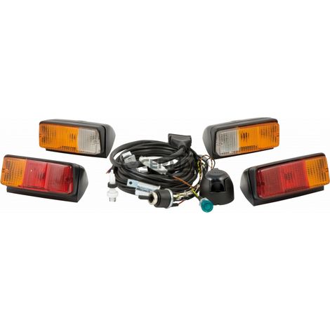 Kit universale per impianto luci con fanali a base inclinata macchina agricola