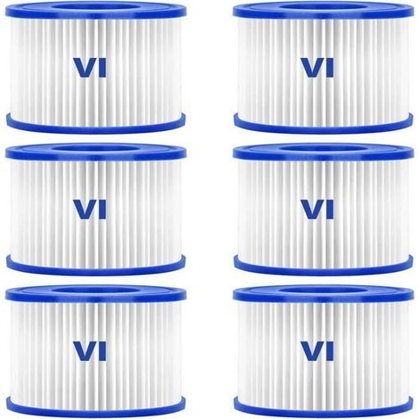 Filtre de piscine - AUTREMENT - Bestway 58323 - Pack de 6 - Type VI - Multicolore - POM (1/4)