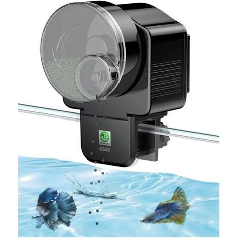 Nourrisseur Automatique pour Aquarium Minuteur De Vacances Automatique pour Aquarium 60 ML Distributeur Réglable De Nourriture pour Poissons Fonctionne sur Piles (Piles Non Incluses)dengyank (1/5)