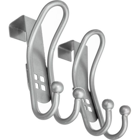 Colgador de puerta doble de acero, 2 piezas.