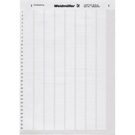 Weidmüller 1695721044-1 LM WRITE ON 23X55 WS Etichetta per cavi LaserMark 12.7 x 23 mm Colore campo di marcatura: Bianc