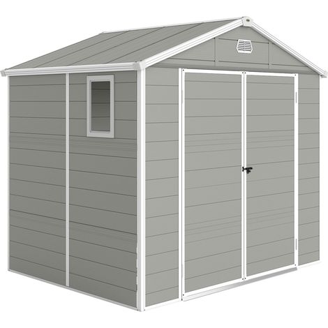 Abri de rangement, 4,1m², Abri de jardin avec Satteldach, 240 x 190 x 180/228 cm