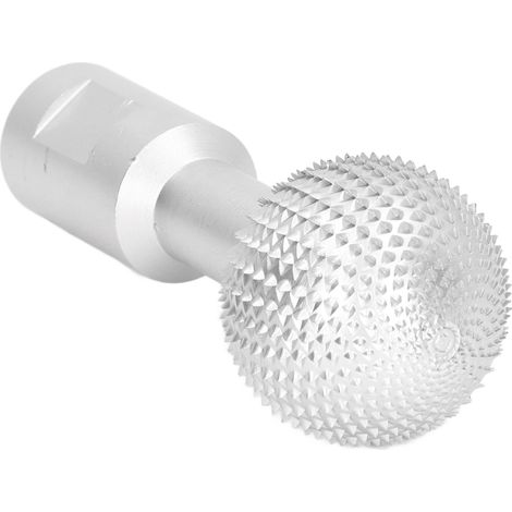 Lime rotative boule 14mm tête sphérique pour bois, sculpture, polissage, burin carbure argenté, outil rotatif menuiserie (1/5)
