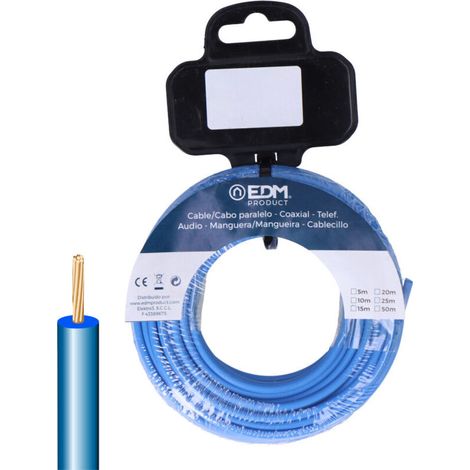 Bobine Fil électrique Flexible 2,5mm Bleu Sans Halogène 5m