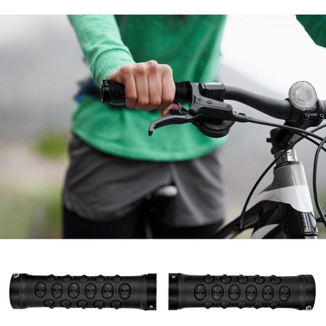 Fahrradlenkergriffe, rutschfest, mit Verriegelung, für Mountainbikes (schwarz) (1/5)