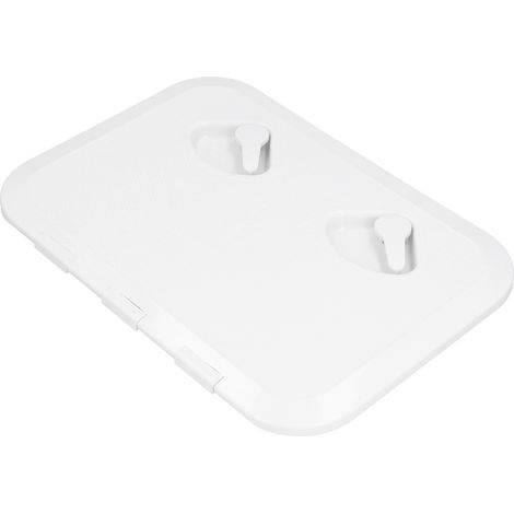 Trappe de pont avec serrure, couvercle d'inspection étanche UV pour bateau marin, 17-1/4x12-3/8 pouces, blanc, résistant aux intempéries (1/5)