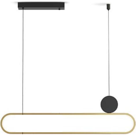 Elyptica – Moderne LED-Pendelleuchte für Esszimmer, 100 cm, Gold (1/3)