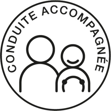 DISQUE ADHESIF "CONDUITE ACCOMPAGNEE" (1/3)
