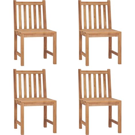 Maison Exclusive - Gartenstühle 4 Stk. mit Kissen Massivholz Teak