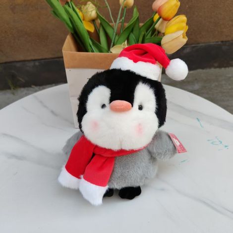 Peluche De Noël - Figurine En Peluche Miniature Avec Chapeau De Père Noël - Décoration Pour Arbre De Noël - Lot Unique - 25,4 cm (1/3)