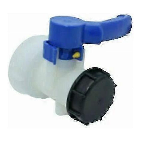 2024, vanne pour réservoir IBC 1000 litres 2" / 62 mm, vanne papillon intégrée en plastique DN40 (62 mm) (1/4)
