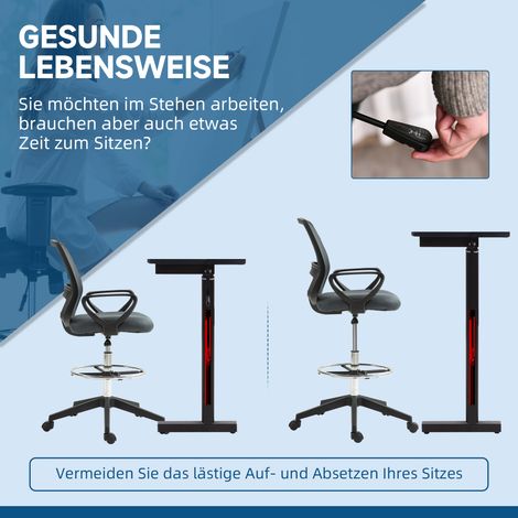Fauteuil de travail ajustable avec appuis-bras et repose-jambes, dossier en filet, couleur gris, pour bureau à domicile (1/4)