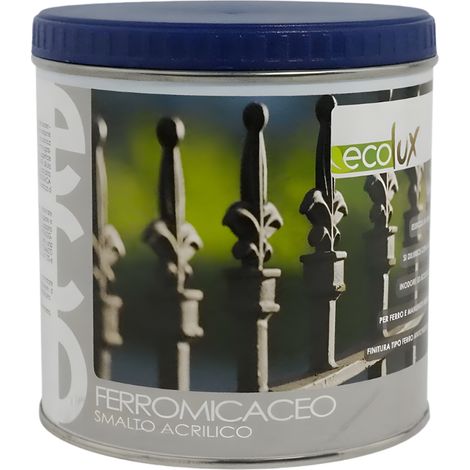 Ecolux smalto ferromicaceo antichizzante acrilico grigio scuro formato 2.5 lt - confezione 1
